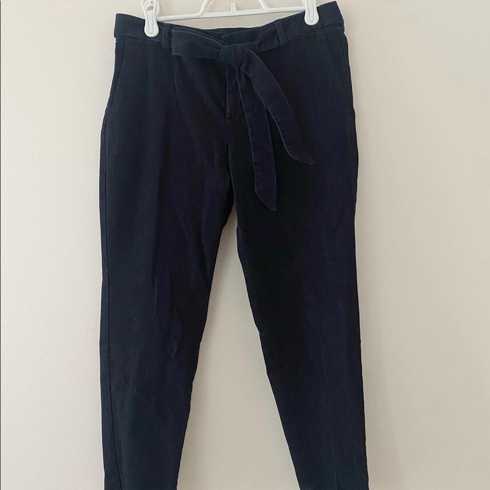 Banana Republic tie waist, straight leg, jeans